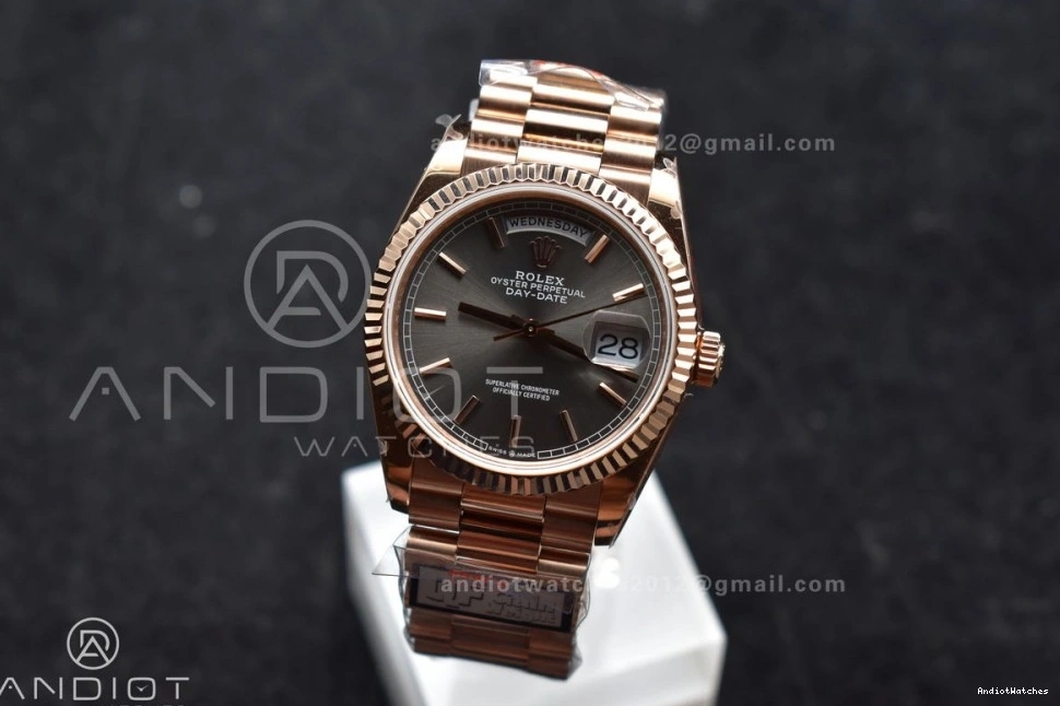 904L QF SS 36 681 (Gain DayDate Steel President Best vr3255 Edition Weight) Bracelet Dial Seasonal on V5 Grey 0726